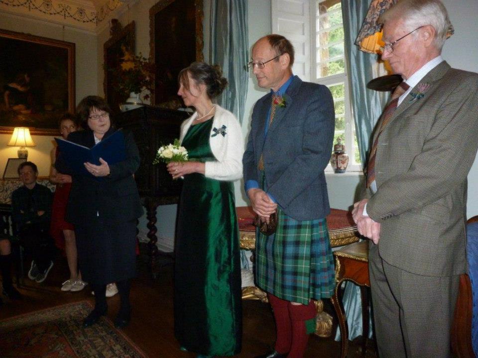 Just Married - Our Clan Chief, the Earl of Cromartie, was married to Eve Austin